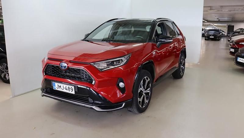 Punainen Käytetty 2021 Toyota RAV4 Hybrid Premium Katumaasturi | 34 900 € (Kallis) - Kuva 1/4