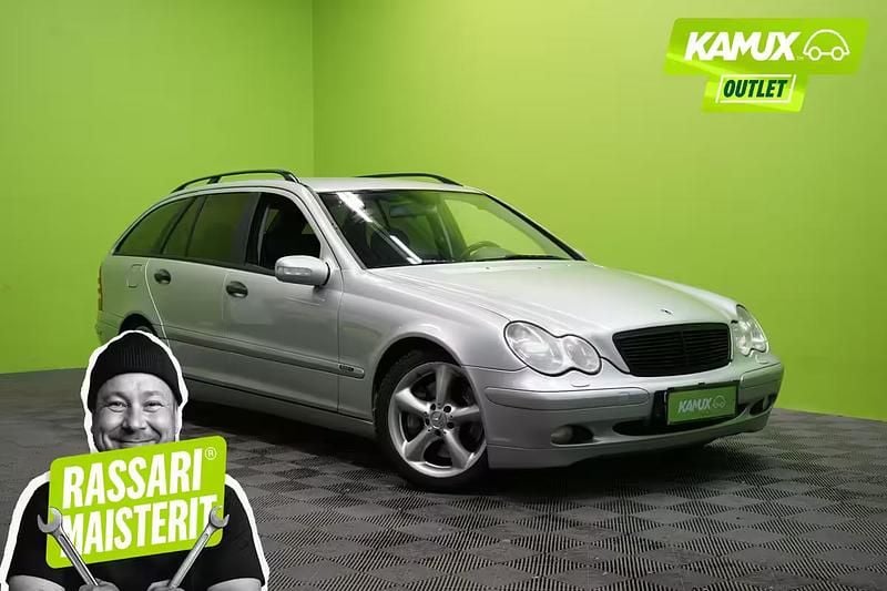 Hopea / harmaa Käytetty 2004 Mercedes C180 Farmari | 2 290 € - Kuva 1/4