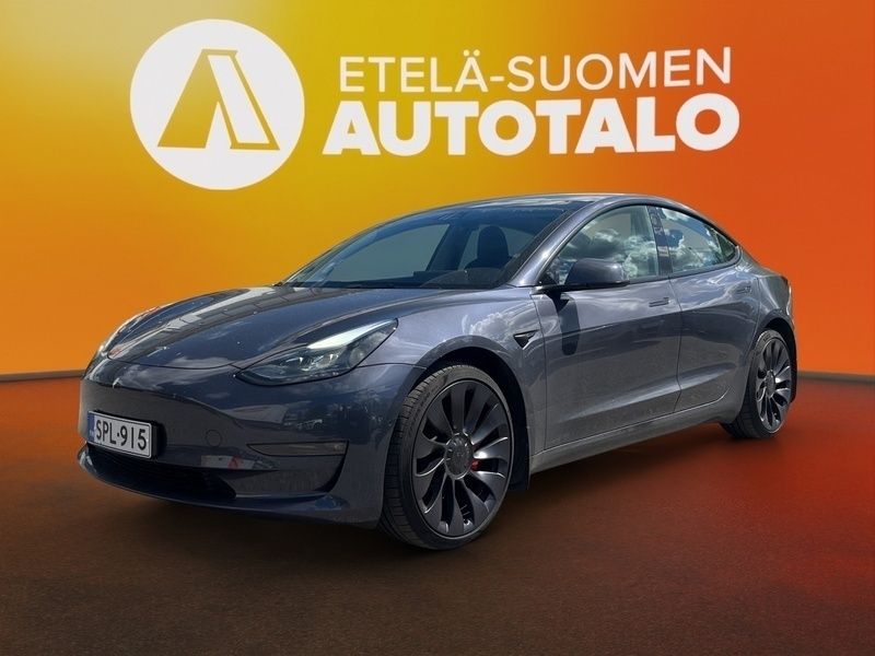 Harmaa Käytetty 2022 Tesla Model 3 Performance Sedan | 33 700 € (Perustarjous) - Kuva 1/3