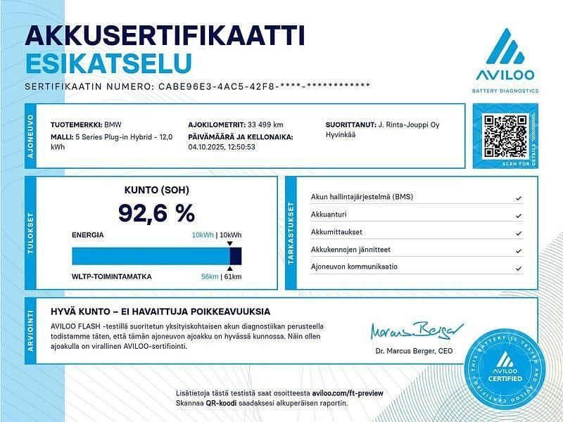 Käytetty BMW 530e M Sport 292 HP (214 kW) 2023 Sedan