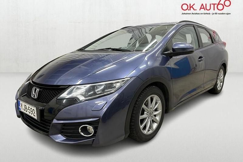 Sininen Käytetty 2015 Honda Civic Farmari | 14 400 € (Perustarjous) - Kuva 1/4