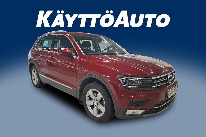 Käytetty VW Tiguan Highline 150 HP (110 kW) 2016 Punainen Katumaasturi