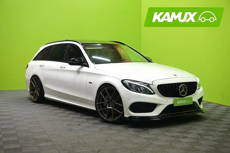 Valkoinen Käytetty 2018 Mercedes C350e Business Farmari | 23 490 € (Kallis) - Kuva 1/4