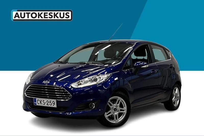 Sininen Käytetty 2017 Ford Fiesta Titanium Viistoperä | 8 900 € (Hyvä tarjous) - Kuva 1/3