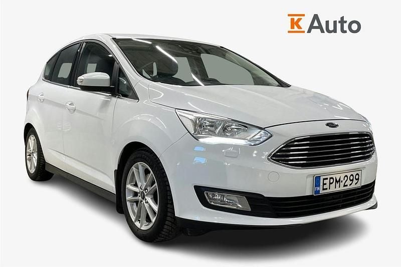 Valkoinen Käytetty 2018 Ford C-MAX Titanium Tila-auto | 9 990 € (Hieman kallis) - Kuva 1/4