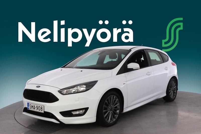 Valkoinen Käytetty 2017 Ford Focus ST-Line Viistoperä | 7 990 € (Hyvä tarjous) - Kuva 1/3