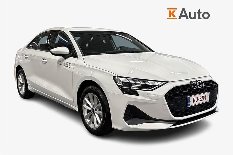 Valkoinen Uusi 2025 Audi A3 Sedan | 39 500 € (Hieman kallis) - Kuva 1/4