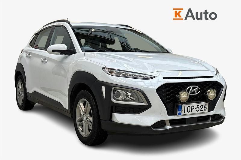 Käytetty Hyundai Kona Comfort 120 HP (88 kW) 2019 Valkoinen Katumaasturi