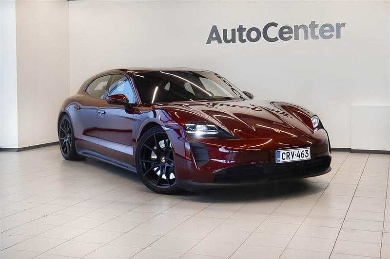 Punainen Käytetty 2022 Porsche Taycan Sport Turismo Farmari | 86 800 € (Supertarjous) - Kuva 1/4
