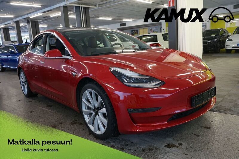Punainen Käytetty 2019 Tesla Model 3 Long Range AWD Sedan | 35 900 € - Kuva 1/3