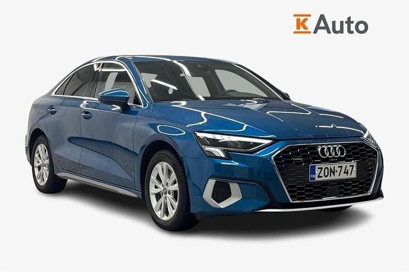 Sininen Käytetty 2022 Audi A3 Advanced Plus Sedan | 34 900 € (Hieman kallis) - Kuva 1/3