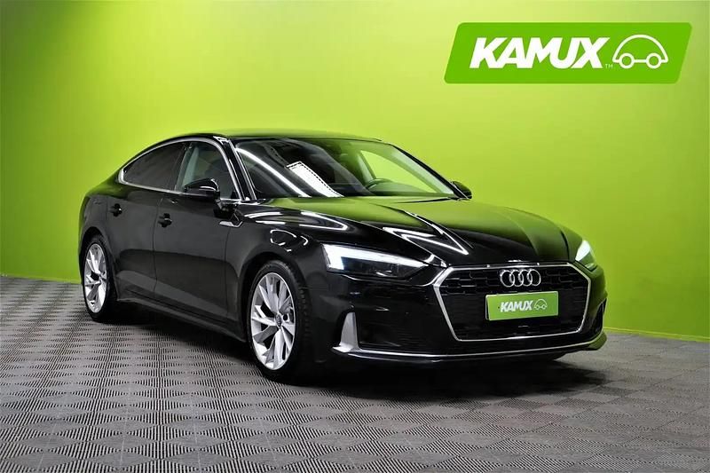 Musta Käytetty 2020 Audi A5 Sportback Advanced Plus Viistoperä | 27 490 € (Perustarjous) - Kuva 1/4
