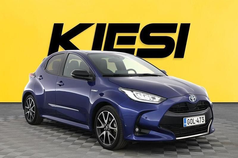 Sininen Käytetty 2020 Toyota Yaris Hybrid Premium Viistoperä | 21 480 € (Perustarjous) - Kuva 1/2