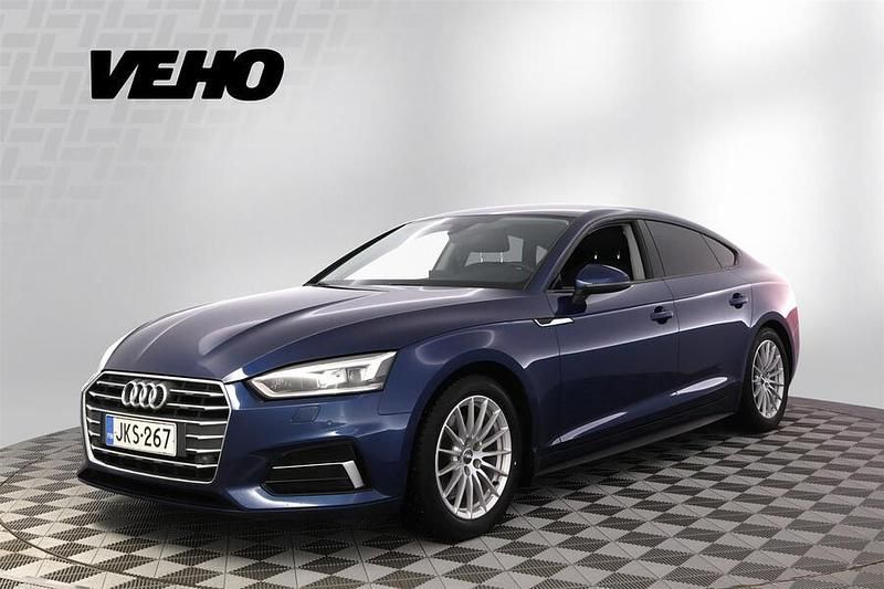 Sininen Käytetty 2018 Audi A5 Sportback Business Viistoperä | 18 900 € (Hyvä tarjous) - Kuva 1/4