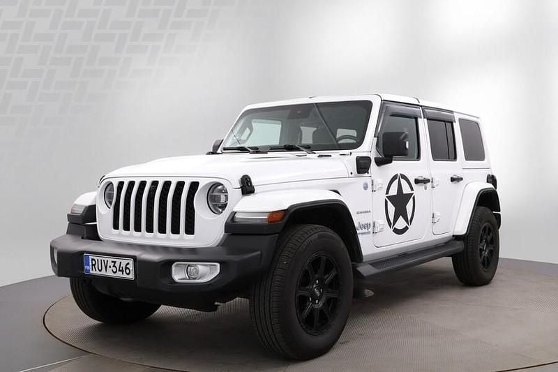 Valkoinen Käytetty 2021 Jeep Wrangler Sahara Katumaasturi | 49 900 € - Kuva 1/4