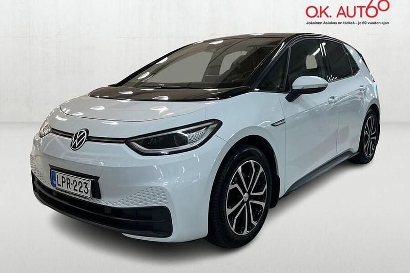 Valkoinen Käytetty 2021 VW ID.3 Pro Viistoperä | 19 900 € (Perustarjous) - Kuva 1/4