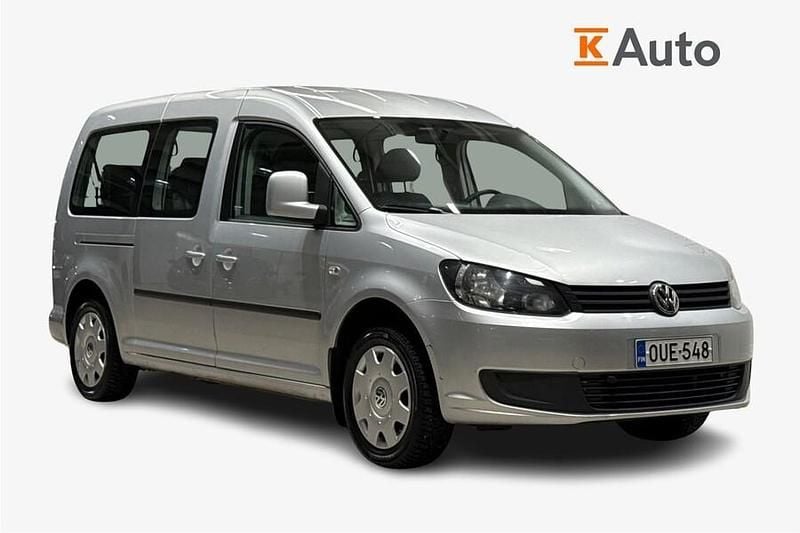 Käytetty VW Caddy Maxi Trendline 105 HP (77 kW) 2013 Hopea Tila-auto