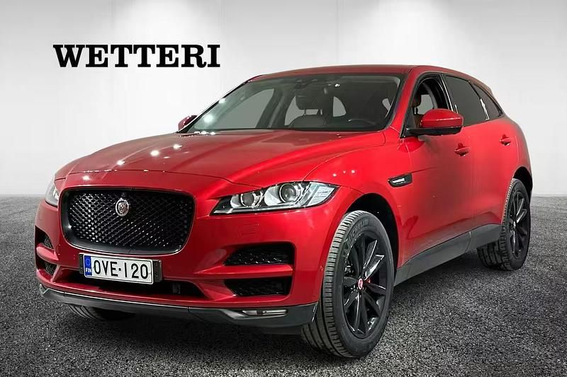 Punainen Käytetty 2016 Jaguar F-Pace Portfolio Katumaasturi | 18 990 € - Kuva 1/4