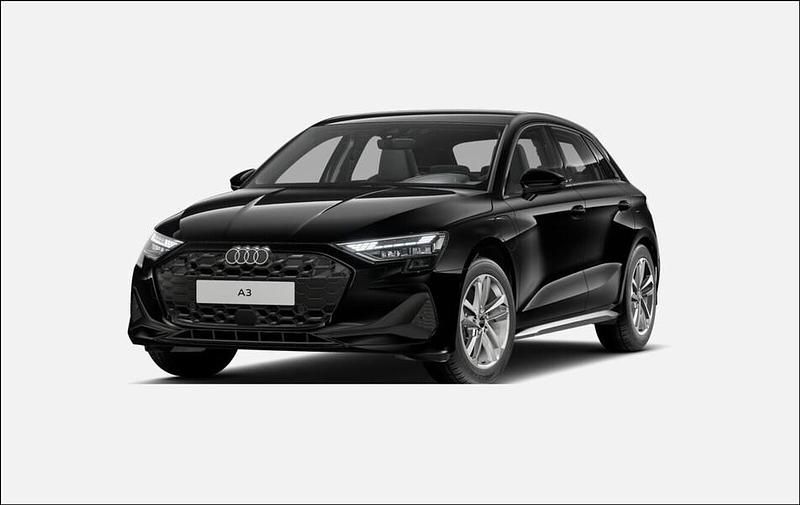 Musta Uusi 2025 Audi A3 Sportback e-tron Advanced Viistoperä | 46 113 € (Hieman kallis) - Kuva 1/4