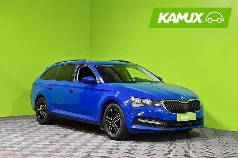 Sininen Käytetty 2021 Skoda Superb Active Farmari | 20 890 € (Hyvä tarjous) - Kuva 1/4