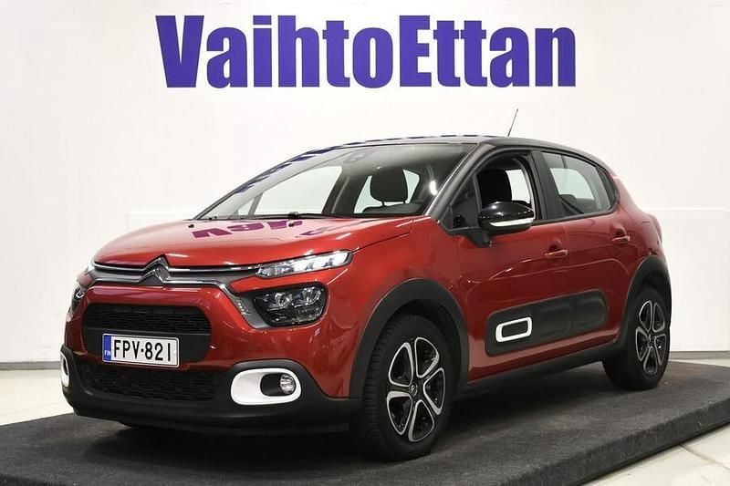 Punainen Käytetty 2021 Citroën C3 PureTech Viistoperä | 8 850 € (Hyvä tarjous) - Kuva 1/3