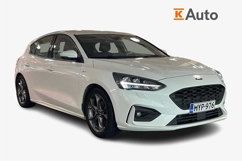 Valkoinen Käytetty 2020 Ford Focus ST-Line Viistoperä | 12 790 € (Perustarjous) - Kuva 1/3