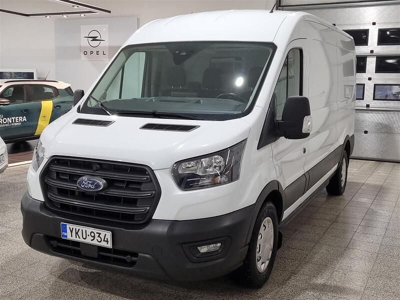 Valkoinen Käytetty 2022 Ford Transit Trend Van | 33 900 € (Kallis) - Kuva 1/4