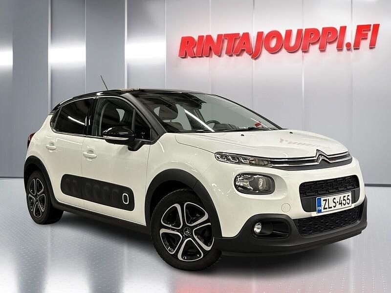 Valkoinen Käytetty 2017 Citroën C3 PureTech Viistoperä | 9 480 € (Perustarjous) - Kuva 1/4