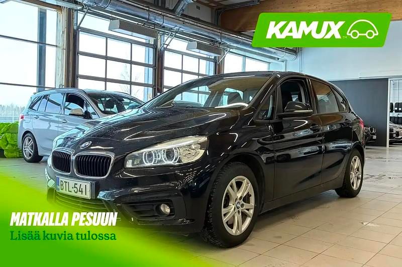 Käytetty BMW 218 Active Tourer Comfort Edition 136 HP (100 kW) 2016 Musta Tila-auto