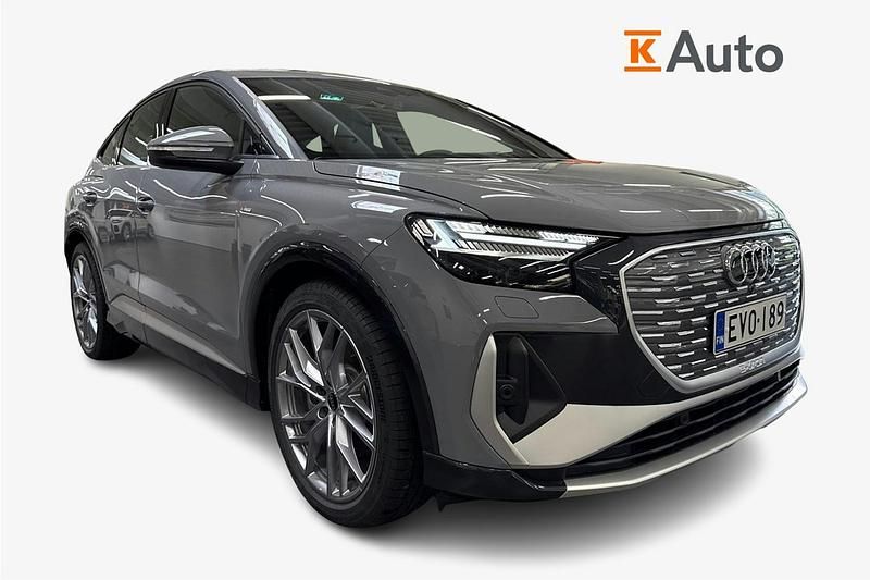 Harmaa Käytetty 2025 Audi Q4 Sportback e-tron S-Line Katumaasturi | 64 000 € (Kallis) - Kuva 1/4