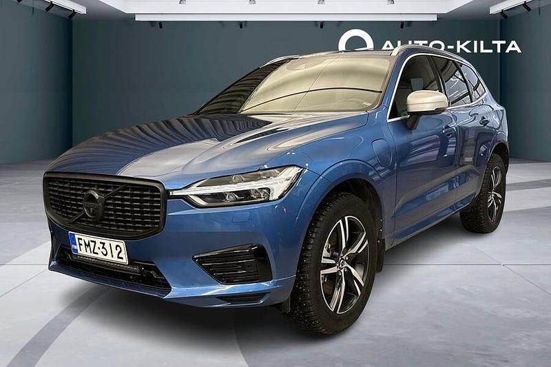 Käytetty Volvo XC60 R-Design 320 HP (235 kW) 2018 Met. sininen Katumaasturi