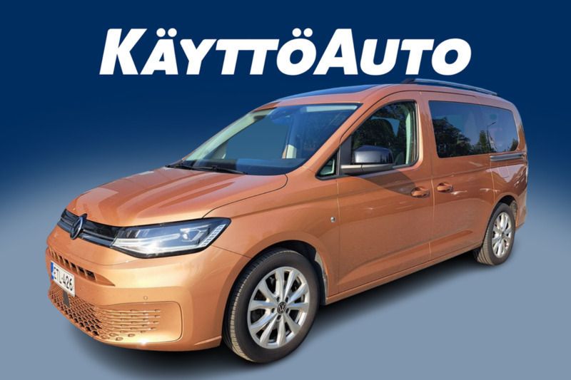 Ruskea (beige) Käytetty 2021 VW Caddy Maxi Life Business Tila-auto | 34 900 € - Kuva 1/4
