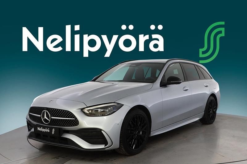 Harmaa Käytetty 2024 Mercedes C300e AMG line Farmari | 53 790 € (Perustarjous) - Kuva 1/3