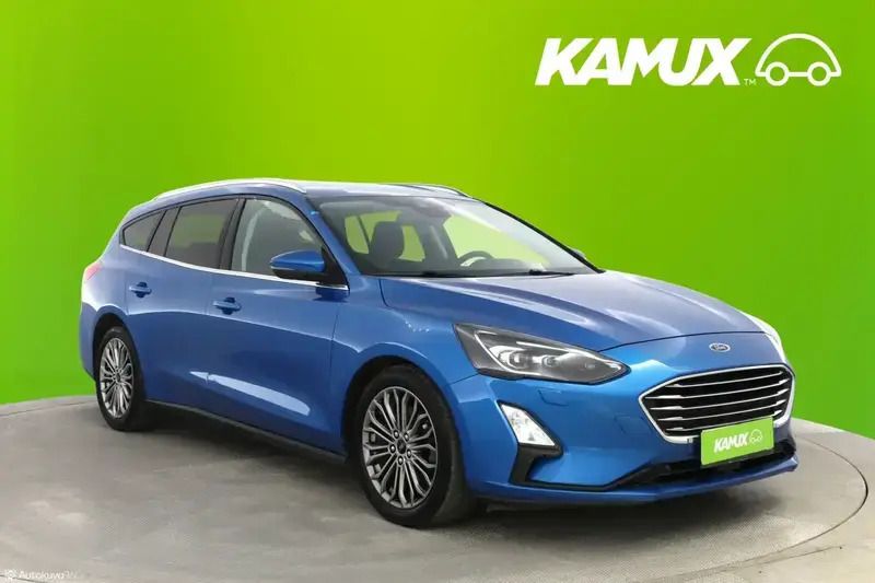 Sininen Käytetty 2018 Ford Focus Titanium Farmari | 14 380 € (Perustarjous) - Kuva 1/4