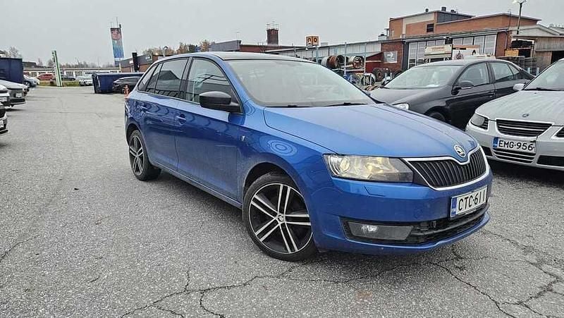 Sininen Käytetty 2015 Skoda Rapid Elegance Viistoperä | 8 990 € (Perustarjous) - Kuva 1/4
