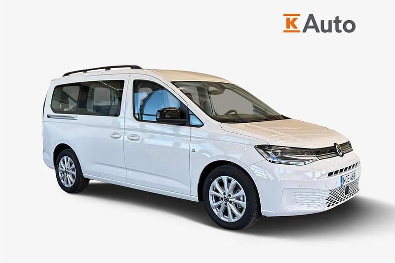 Uusi VW Caddy Maxi Life Business 150 HP (110 kW) 2025 Valkoinen Tila-auto