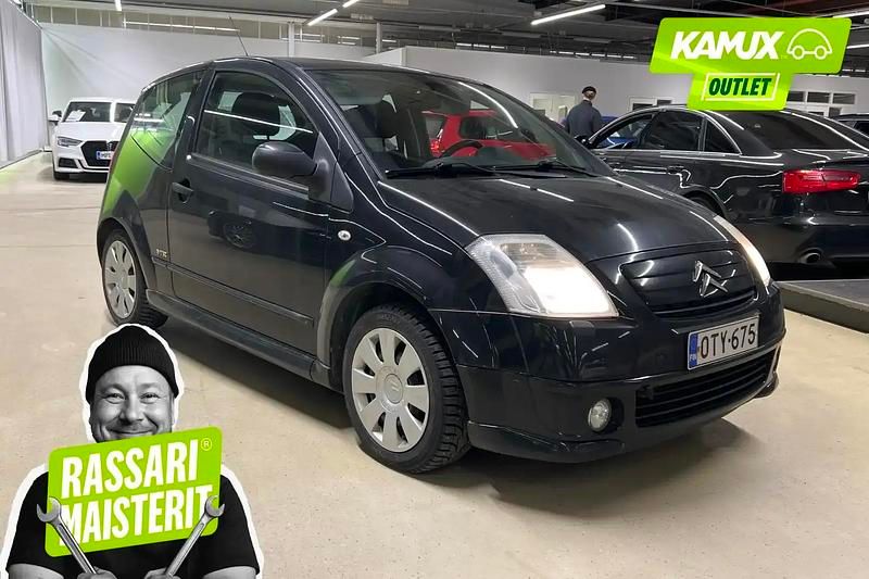Musta Käytetty 2008 Citroën C2 VTR Sport Viistoperä | 1 800 € - Kuva 1/4