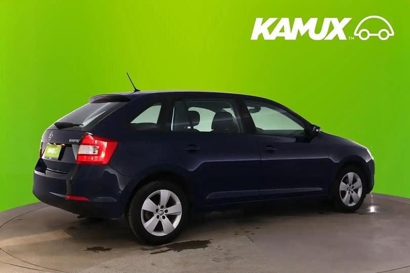 Käytetty Skoda Rapid Ambition 90 HP (66 kW) 2016 Sininen Viistoperä