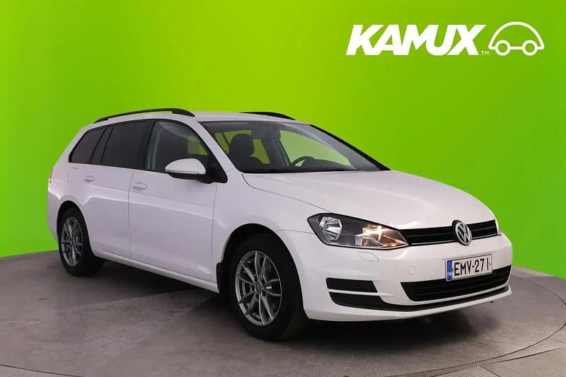 Valkoinen Käytetty 2014 VW Golf VII Comfortline Farmari | 12 800 € (Perustarjous) - Kuva 1/4