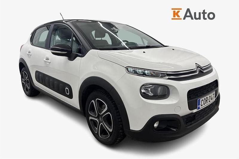 Valkoinen Käytetty 2020 Citroën C3 PureTech Viistoperä | 10 780 € (Perustarjous) - Kuva 1/3