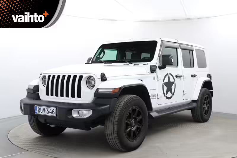 Valkoinen Käytetty 2021 Jeep Wrangler Sahara Katumaasturi | 53 980 € - Kuva 1/4