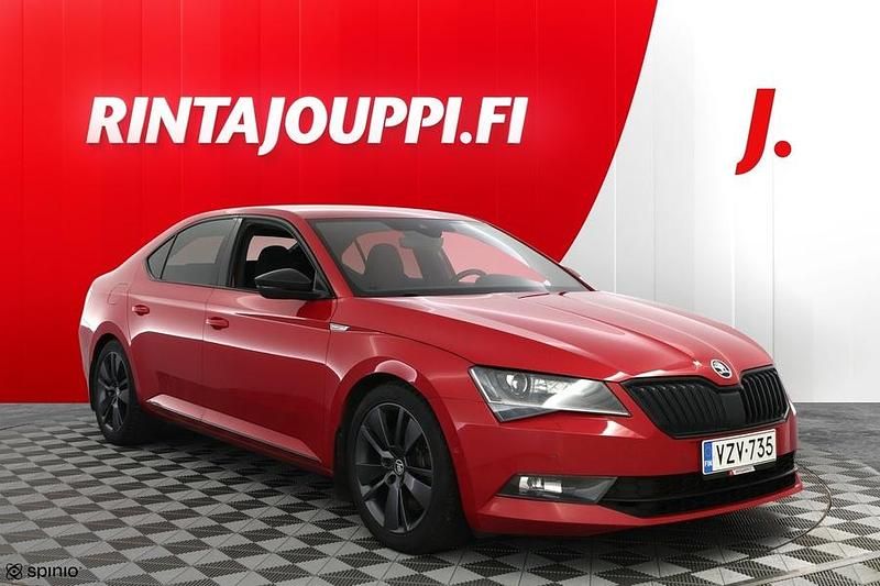 Punainen Käytetty 2018 Skoda Superb SportLine Sedan | 23 480 € (Perustarjous) - Kuva 1/3