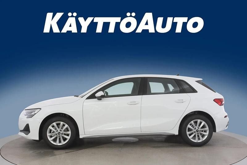 Uusi Audi A3 Sportback Design 116 HP (85 kW) 2025 Arkona valkoinen Viistoperä
