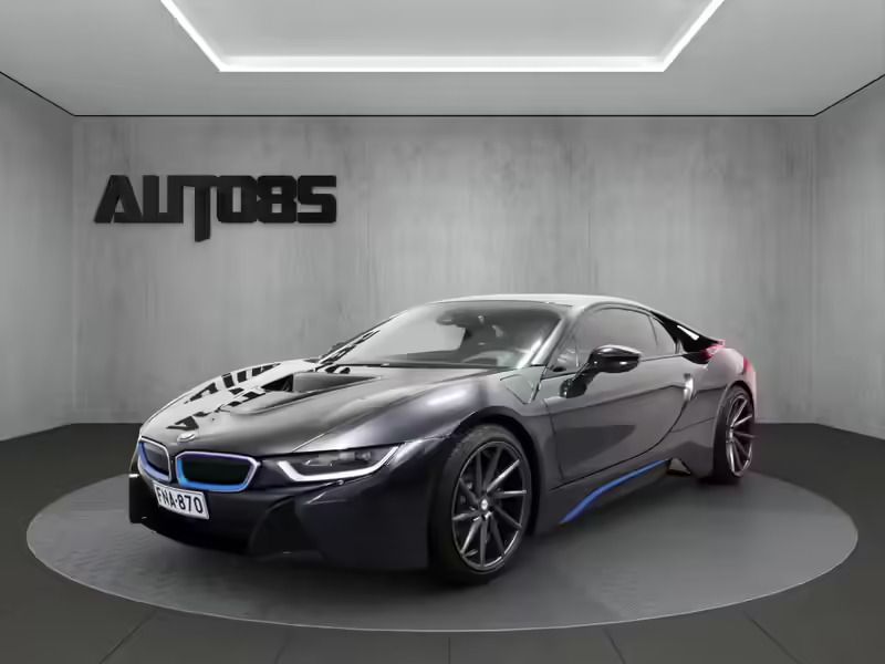Harmaa Käytetty 2014 BMW i8 Exclusive Coupe - kaksiovinen | 62 890 € - Kuva 1/3