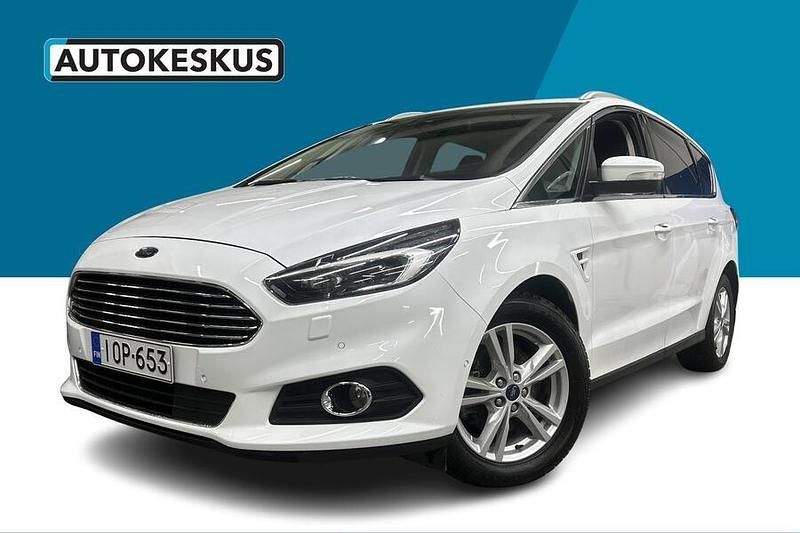 Valkoinen Käytetty 2019 Ford S-MAX Titanium Tila-auto | 19 790 € (Perustarjous) - Kuva 1/3