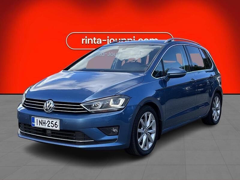 Sininen Käytetty 2014 VW Golf Sportsvan Highline Tila-auto | 9 500 € - Kuva 1/3