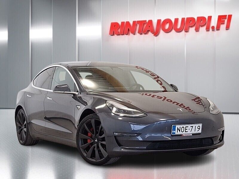 Harmaa Käytetty 2020 Tesla Model 3 Performance Sedan | 27 990 € (Hyvä tarjous) - Kuva 1/4