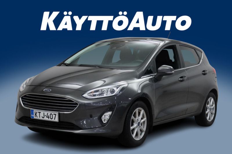 Harmaa Käytetty 2018 Ford Fiesta Titanium Viistoperä | 10 590 € (Perustarjous) - Kuva 1/4