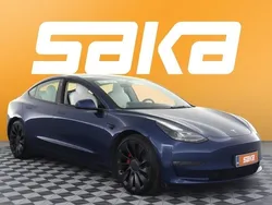 Sininen Käytetty 2021 Tesla Model 3 Performance Sedan | 30 900 € (Hyvä tarjous)