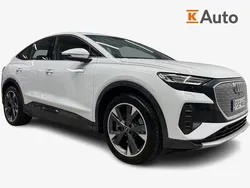 Valkoinen Käytetty 2025 Audi Q4 Sportback e-tron Advanced Plus Katumaasturi | 57 900 €